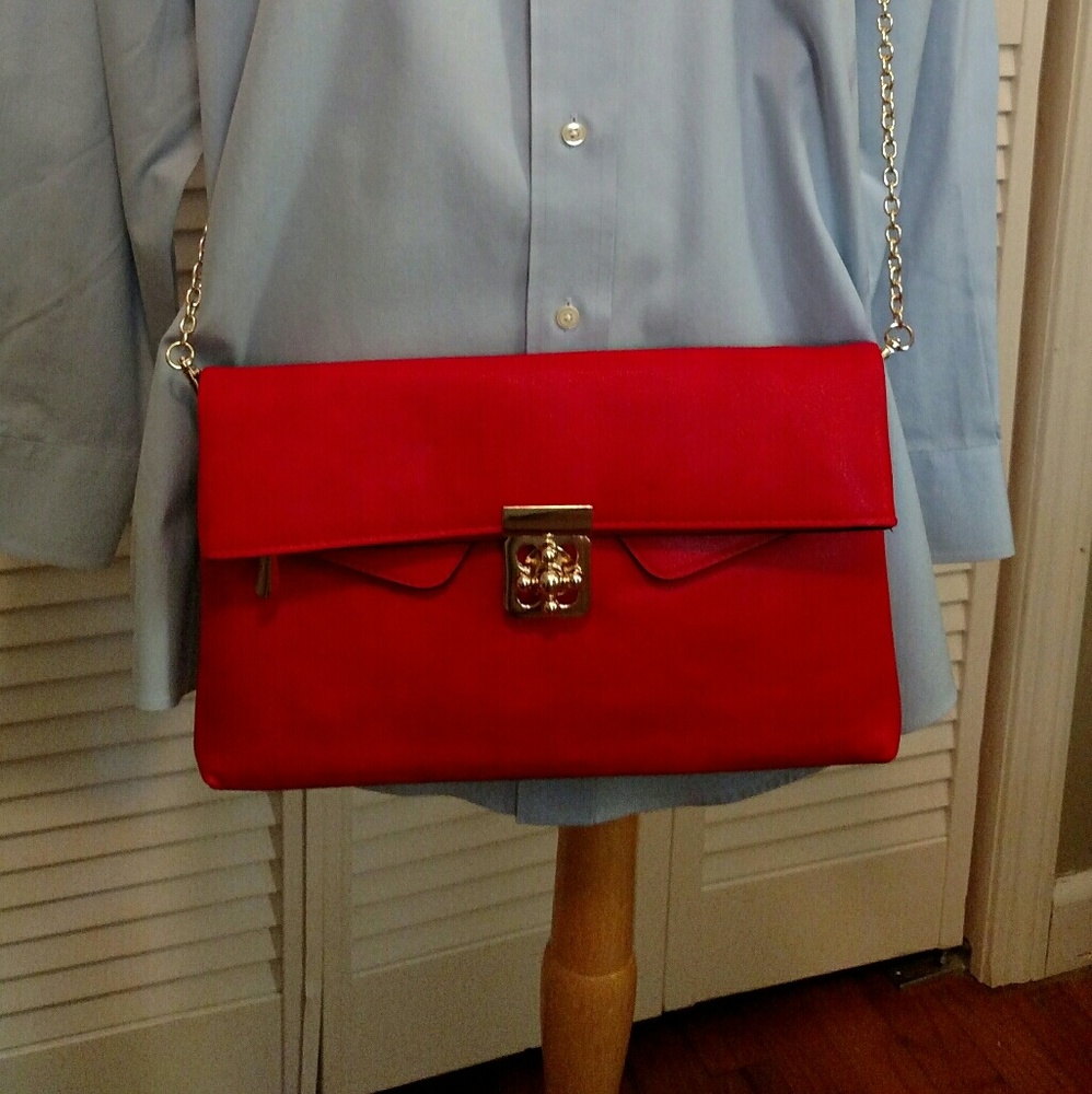 NWOT Red leather handbag